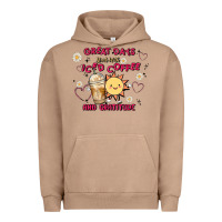 Pigment Burro great days start with iced coffee and gratitude Urban Hoodie - MaliasSmallBusiness