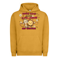 Pigment Peanut Butter great days start with iced coffee and gratitude Urban Hoodie - MaliasSmallBusiness