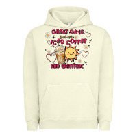 Pigment Pistachio great days start with iced coffee and gratitude Urban Hoodie - MaliasSmallBusiness
