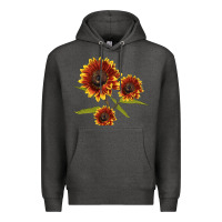 Charcoal Heather ring o fine sunflower Premium Hoodie - LillyAllenDesigns