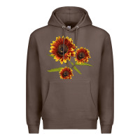 Coffee ring o fine sunflower Premium Hoodie - LillyAllenDesigns