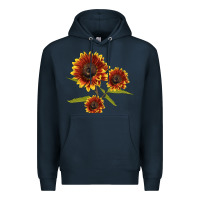 Navy ring o fine sunflower Premium Hoodie - LillyAllenDesigns