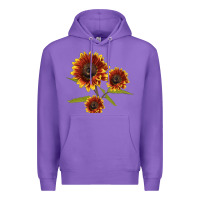 Purple ring o fine sunflower Premium Hoodie - LillyAllenDesigns