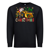 Black i dig Christmas bulldozer santa Premium Sweatshirt - JahusDesignShop