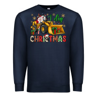 Navy i dig Christmas bulldozer santa Premium Sweatshirt - JahusDesignShop