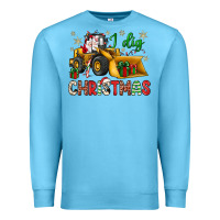 Ocean Blue i dig Christmas bulldozer santa Premium Sweatshirt - JahusDesignShop