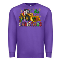 Purple i dig Christmas bulldozer santa Premium Sweatshirt - JahusDesignShop
