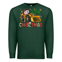 Sports Green i dig Christmas bulldozer santa Premium Sweatshirt - JahusDesignShop