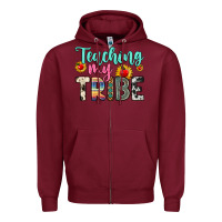 Burgundy teaching my tribe Zipper Hoodie - Zillion Design Studio