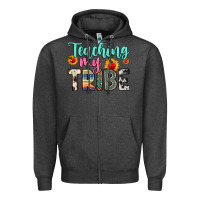 Charcoal Heather teaching my tribe Zipper Hoodie - Zillion Design Studio