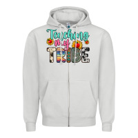 Dove Grey teaching my tribe Zipper Hoodie - Zillion Design Studio