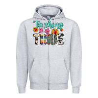 Heather Grey teaching my tribe Zipper Hoodie - Zillion Design Studio