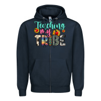 Navy teaching my tribe Zipper Hoodie - Zillion Design Studio