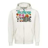 Oatmeal Heather teaching my tribe Zipper Hoodie - Zillion Design Studio