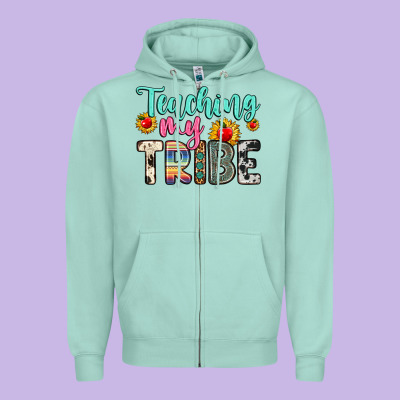 Teaching My Tribe Zipper Hoodie Designed By Zillion Design Studio