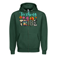 Sports Green teaching my tribe Zipper Hoodie - Zillion Design Studio