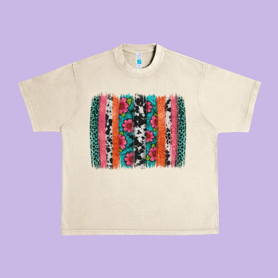 Easter Spring Floral Brushstroke Urban Heavy Tee Designed By Artiststas