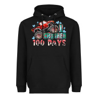Black i crushed 100 days Heavyweight Hoodie - RacoonDesign
