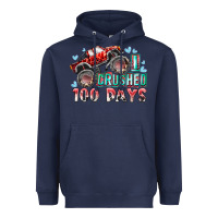 Navy i crushed 100 days Heavyweight Hoodie - RacoonDesign