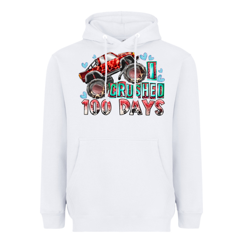 I Crushed 100 Days Heavyweight Hoodie by RacoonDesign | Teevron