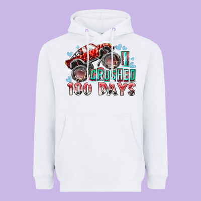 I Crushed 100 Days Heavyweight Hoodie Designed By Racoondesign
