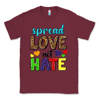 Burgundy spread love not hate Classic Tee - texasbilliewilder