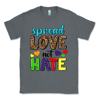 Charcoal Heather spread love not hate Classic Tee - texasbilliewilder
