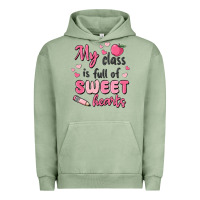 Pigment Oil Green my class is full of sweet hearts Urban Hoodie - MaliasSmallBusiness