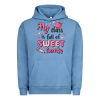Pigment Pebble Blue my class is full of sweet hearts Urban Hoodie - MaliasSmallBusiness