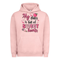 Pigment Salmon my class is full of sweet hearts Urban Hoodie - MaliasSmallBusiness