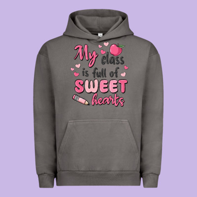 My Class Is Full Of Sweet Hearts Urban Hoodie Designed By Maliassmallbusiness