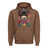 Chestnut hello first grade Zipper Hoodie - texasbilliewilder