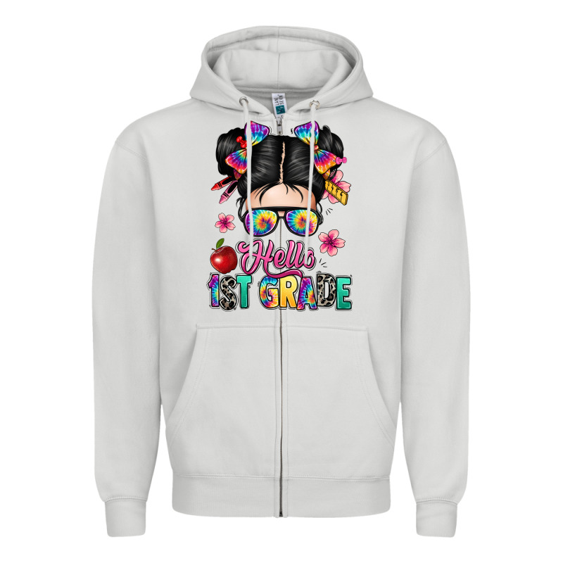 Hello First Grade Zipper Hoodie by texasbilliewilder | Teevron
