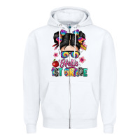 White hello first grade Zipper Hoodie - texasbilliewilder