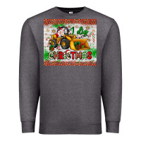 Charcoal Heather i dig christmas bulldozer santa Premium Sweatshirt - JahusDesignShop