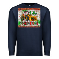 Navy i dig christmas bulldozer santa Premium Sweatshirt - JahusDesignShop