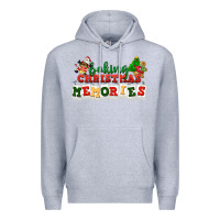 Heather Grey Baking Christmas memories Premium Hoodie - NancyCooperArtShop