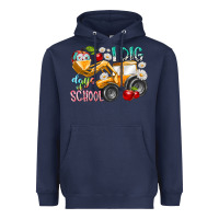 Navy i dig 100 days of school Heavyweight Hoodie - RacoonDesign