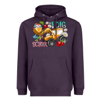 Plum i dig 100 days of school Heavyweight Hoodie - RacoonDesign
