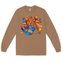 Toasted Coconut Autism afro girl sneakers Long Sleeve Tee - RanaPortraitStore