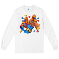 White Autism afro girl sneakers Long Sleeve Tee - RanaPortraitStore