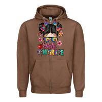 Chestnut hello fourth grade Zipper Hoodie - texasbilliewilder