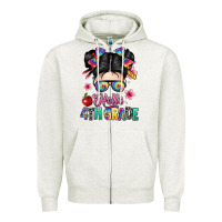 Oatmeal Heather hello fourth grade Zipper Hoodie - texasbilliewilder