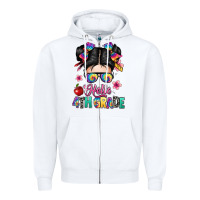 White hello fourth grade Zipper Hoodie - texasbilliewilder