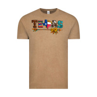 Vintage Coffee texas with arrow and sunflowers Vintage Tee - Artiststas