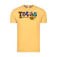 Vintage Mustard texas with arrow and sunflowers Vintage Tee - Artiststas