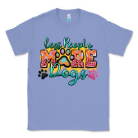 Less People More Dogs Paw Zillion Classic Tee | Teevron