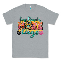 Heather Grey less people more dogs paw zillion Classic Tee - Zillion Design Studio