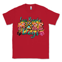 Red less people more dogs paw zillion Classic Tee - Zillion Design Studio