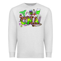 Oatmeal Heather cna halloween Premium Sweatshirt - AdoDesignShop